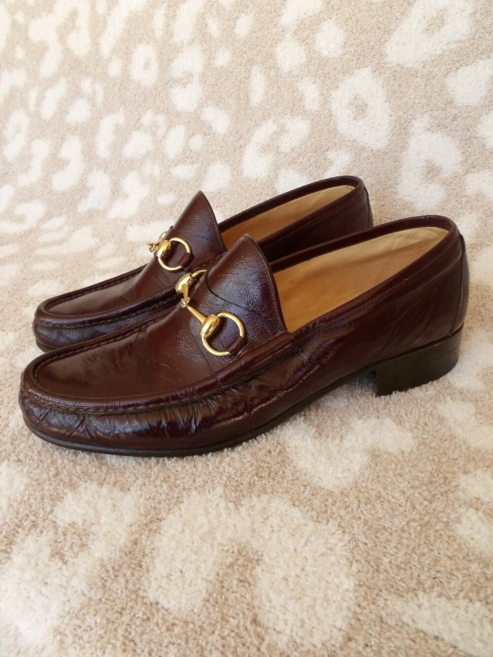 Vintage Gucci Mens Horsebit Loafers | Burgundy | Size UK 43 (US 10)